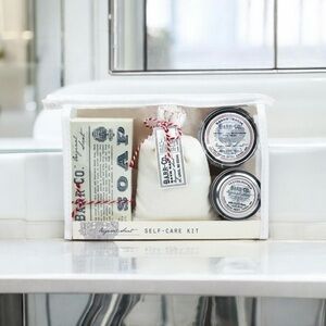 🆕💕BARR-CO. Original Scent Self-Care Kit: Candle, Soap, Bath Salt, Hand Salve